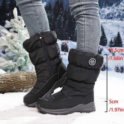Damskie wysokiej jakości zimowe buty śnieżne do połowy łydki