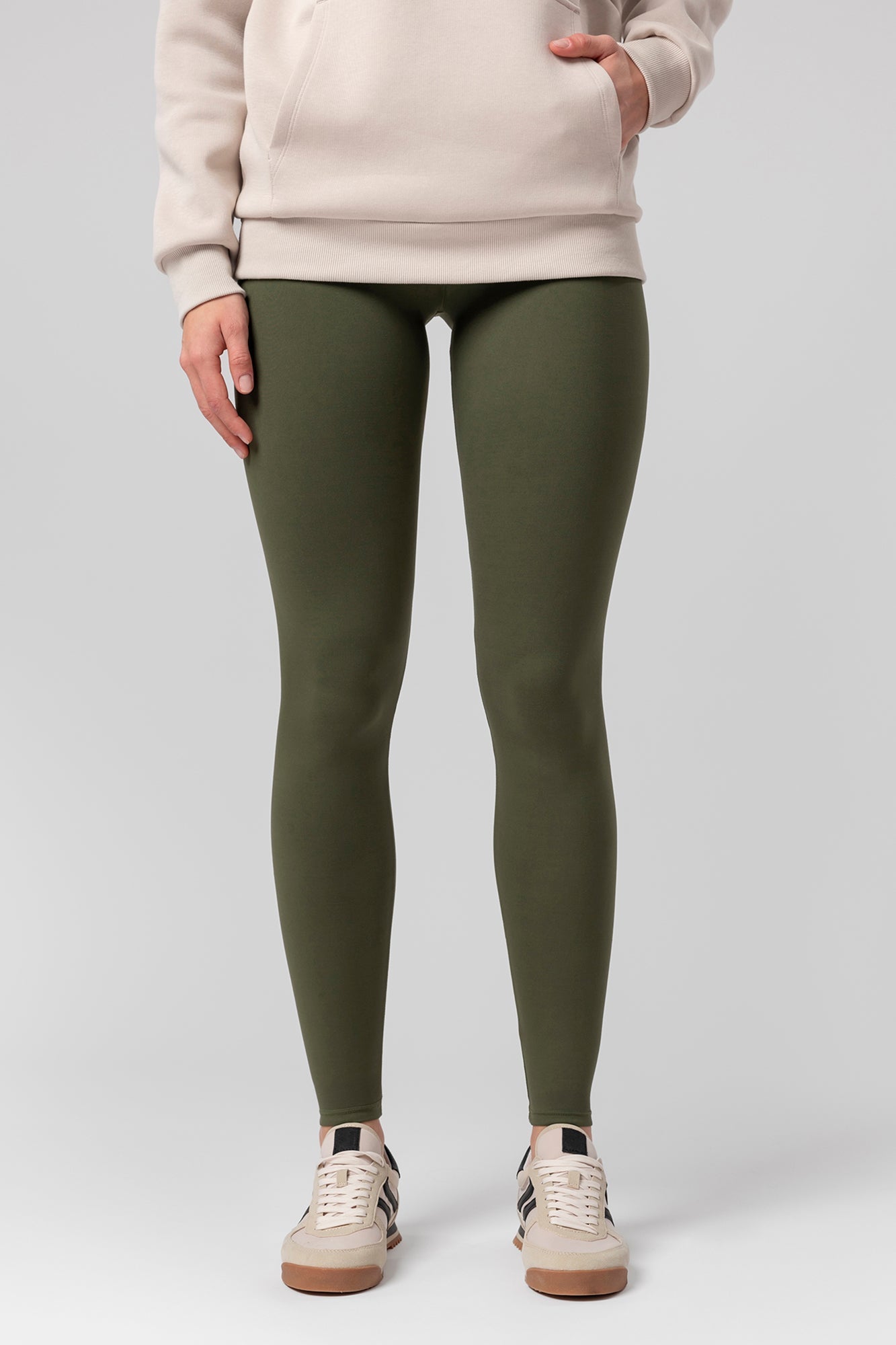 Olive – Damskie Klasyczne Elastyczne Legginsy